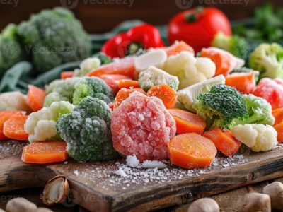 ai-generated-frozen-homemade-vegetables-photo